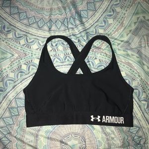 Black under armor sports bra